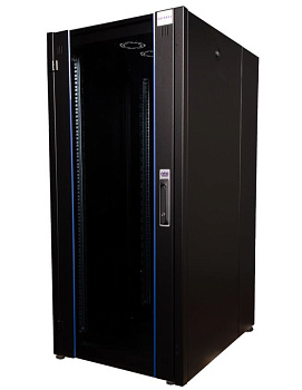 DR-700501 шкаф напольный, телекоммуникационный 19" передняя дверь стекло, задняя стенка сплошная, металл, черный Datarex