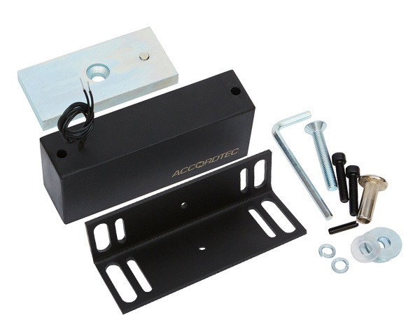 ML-300П с уголком (черный) замок электромагнитный ACCORDTEC