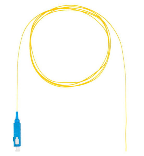 DR-225402 шнур оптический монтажный (пигтейл), SC, OS2, нг(А)-HF, желтый, 1,5 м Datarex