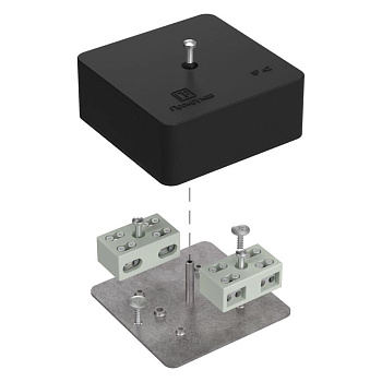 40-0450-9005-FR6.0-4-4-Р коробка огнестойкая разветвительная для кабель-канала 40-0450-FR6.0-4-4-Р Е15-Е60 RAL9005 75х75х30 (87 шт/кор) Промрукав