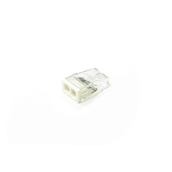 PR08.22863 СМК быстроразъемная сечение 0,5 - 2,5 мм²  2-проводная прозрачная / белая (100 шт/уп) Промрукав