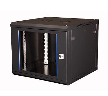 DR-632101 шкаф 19" телекоммуникационный настенный, дверь стекло, черный Datarex