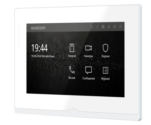 IMPULSE 7 IP WIFI WHITE (ver.4050) IP видеодомофон с сенсорным дисплеем 7" NOVIcam