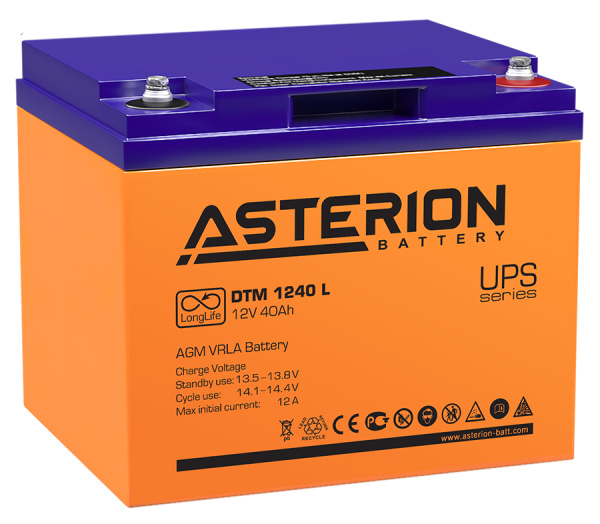 Аккумулятор ASTERION DTM 1240 L NC (12В/40Ач)