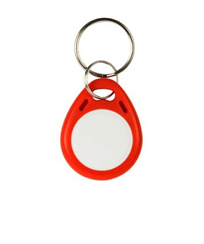 IL-07MRW брелок Mifare  с кольцом, красный + белый, с печатью ID номера IronLogic