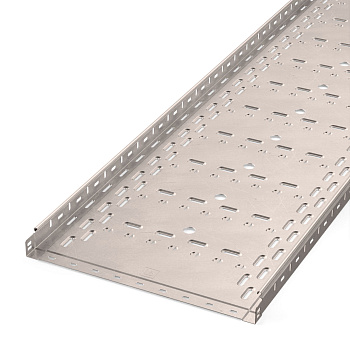 PR16.2426 лоток перфорированный Стандарт INOX (AISI 409) 500х50х3000 (1,0 мм) (6 м/уп) Промрукав