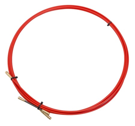 Протяжка кабельная (мини УЗК в бухте), стеклопруток, d=3,5мм, 3м, красная, Rexant 47-1003