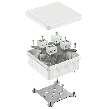 60-0303-9003-FR6.0-8 коробка огнестойкая для о/п двухкомпонентная 60-0303-FR6.0-8 Е15-Е120 RAL9003 100х100х40 (16 шт/кор) Промрукав
