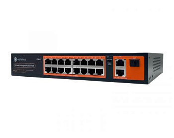 U1IC-16F/2G/1S PoE коммутатор с функциями L2 и облачным управлением Optimus