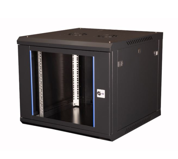 DR-632101 шкаф 19" телекоммуникационный настенный, дверь стекло, черный Datarex