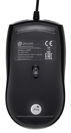 Мышь Oklick 325M, оптическая (1000dpi) USB (2but)