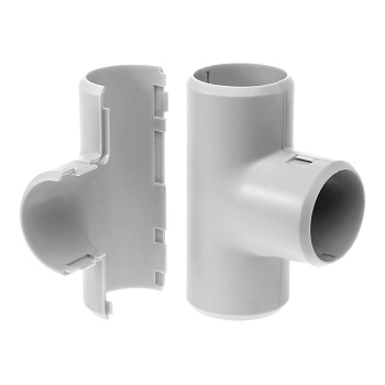 PR13.0364 тройник разборный d16 мм безгалогенный (HF) атмосферостойкий серый (70шт/700шт уп/кор) Промрукав