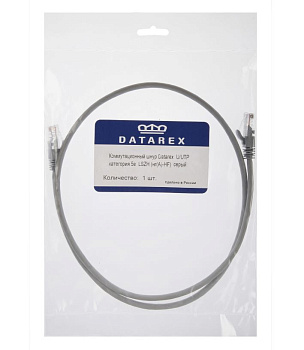 DR-180009 коммутационный шнур U/UTP категория 5e PVC нг(А)-LS 2,0 м, серый Datarex