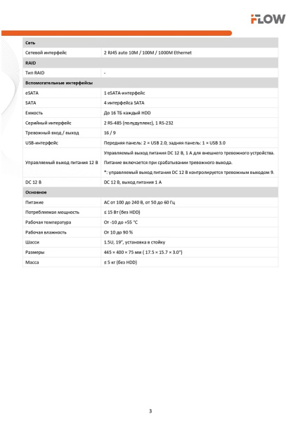 F-NR-264/4 (Аналог DS-7716NXI-K4(D)(STD)) 64-х канальный IP-регистратор iFlow