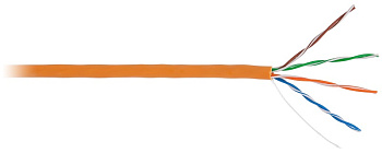 EC-UU004-5E-LSZH-OR кабель NETLAN U/UTP 4 пары, Кат.5e, внутренний, LSZH, одножильный, 100МГц (305 м/бухта)