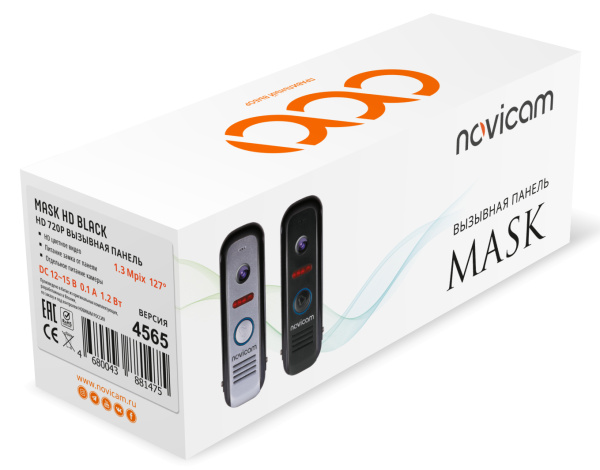 MASK FHD BLACK (ver.4484) HD вызывная панель Novicam