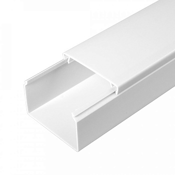 PR.056040 кабель-канал белый 2-й замок в г/к 60х40 мм (40м/уп) Промрукав