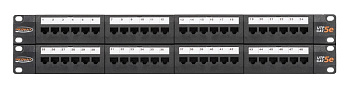 NMC-RP48UD2-2U-BK патч-панель NIKOMAX 19", 2U, 48 портов, Кат.5e (Класс D), 100МГц, RJ45/8P8C