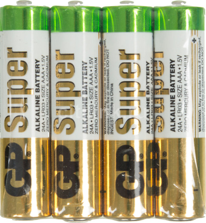 Батарея GP Super Alkaline 24ARS LR03 AAA (4шт/уп)