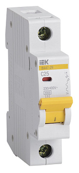 MVA20-1-025-C автоматический выключатель ВА 47-29 1п С 25А IEK