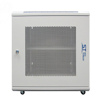 ST-NCP12U600 (СЕРЫЙ) С ПОЛКОЙ шкаф телекоммуникационный 19" настенный/напольный 9U Space Technology