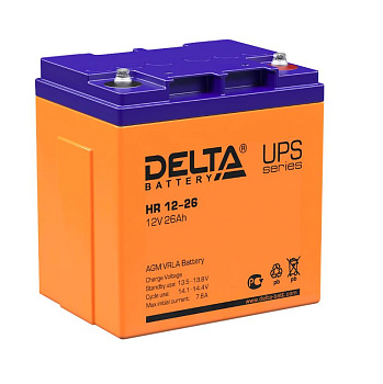 Аккумулятор герметичный свинцово-кислотный Delta HR 12-26