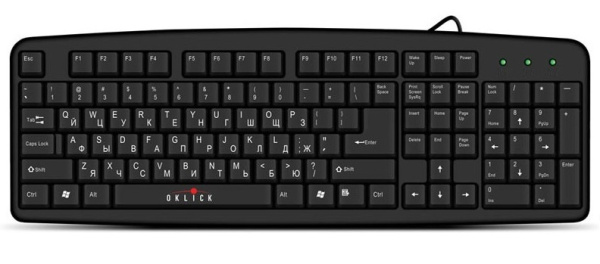 Клавиатура Oklick 100M черный USB