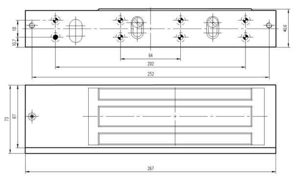 ST-EL500ML замок электромагнитный Smartec