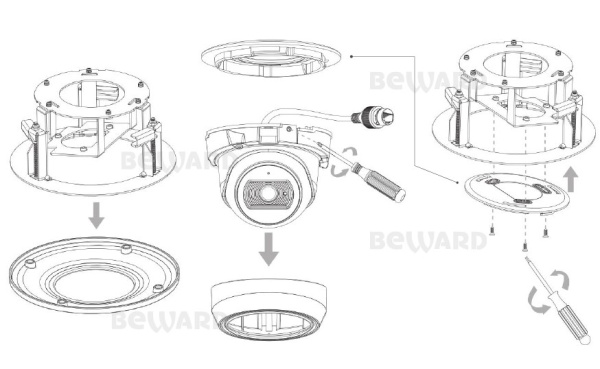 SV2012DBS (2,8 мм) уличная купольная IP камера видеонаблюдения Beward