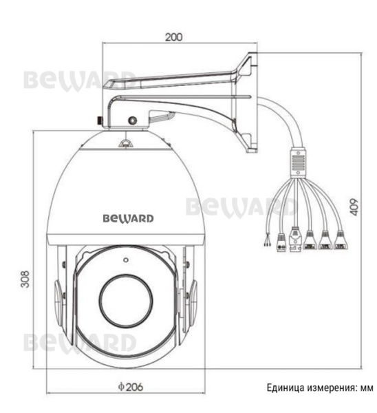 SV2018-R25 уличная поворотная всепогодная IP-камера видеонаблюдения Beward