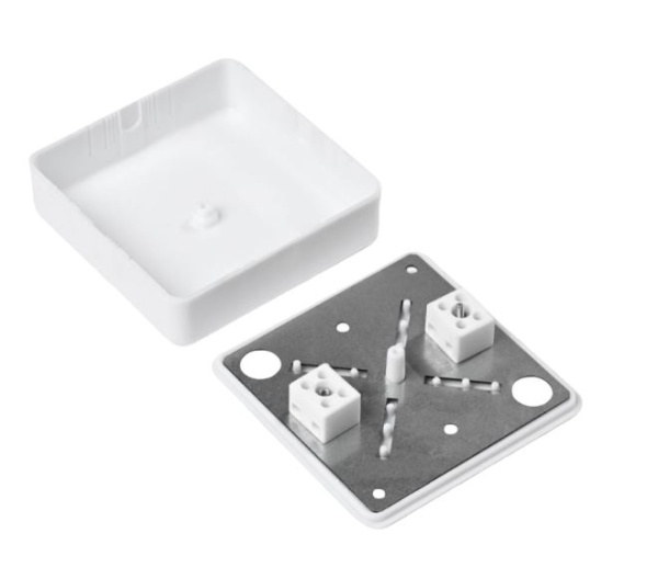 072-022 коробка монтажная огнестойкая пластиковая КМОП IP31 (4к х 2,5мм²) 100х100х30 Пожтехкабель 