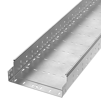 PR16.13415 лоток перфорированный Профи INOX (AISI 304) 300х100х3000 (2,0 мм) (6 м/уп) Промрукав