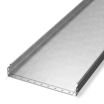 PR16.2324 лоток неперфорированный Стандарт INOX (AISI 304) 500х80х3000 (1,0 мм) (3 м/уп) Промрукав