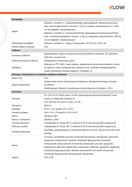 F-IC-2746CSZ4(2.8-12mm) (Аналог DS-2CD2747G2HT-LIZS(2.8-12mm)(eF)) 4Мп уличная купольная IP-камера c гибридной Smart подсветкой iFlow