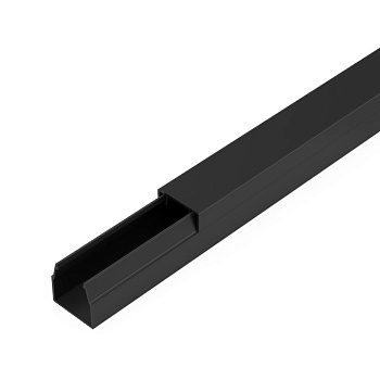 PR03.0208 Кабель-канал черный 2-й замок в п/э 12х12 мм (120 м/уп) Промрукав
