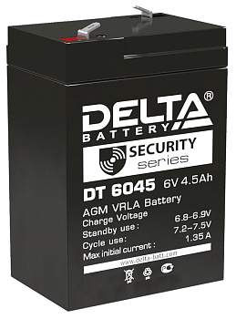 Аккумулятор Delta DT 6045 (6V, 4.5A) свинцово-кислотный