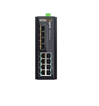 SP5012FM-L2 коммутатор промышленный управлямый L2, PoE, 8GE+4SFP 10Gb Wi-Tek