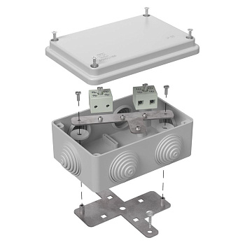 40-0340-7035-FR6.0-4 коробка огнестойкая для о/п 40-0340-FR6.0-4 Е15-Е120 RAL7035 120х80х50 (20 шт/кор) Промрукав