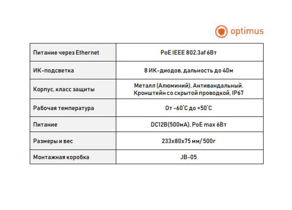 Optimus Prime IP-015.0(4x)MPC уличная всепогодная IP камера видеонаблюдения Optimus