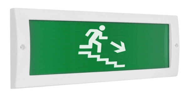 Молния-12 "Человек по лестнице вниз вправо" световое табло плоское