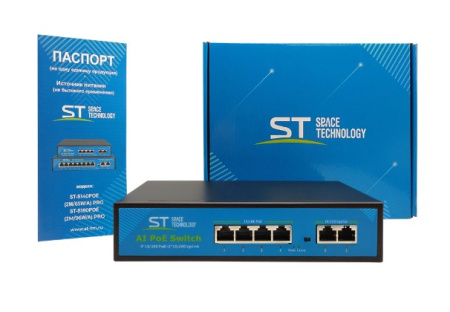 ST-S140POE (2М/100W/А) PRO резервируемый сетевой PoE коммутатор Space Technology