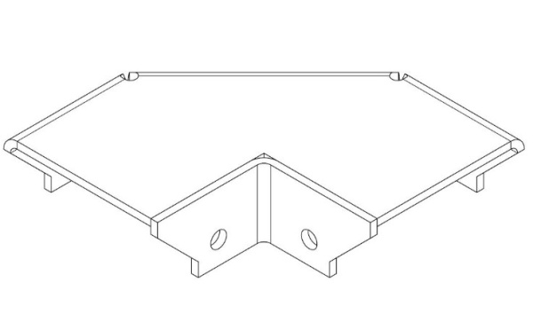 PERCo-MB-16.2 накладка угловая для стыковки секций ограждений PERCo