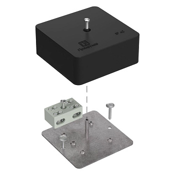 40-0450-9005-FR6.0-4-2-Р коробка огнестойкая разветвительная для кабель-канала 40-0450-FR6.0-4-2-Р E15-Е60 RAL9005 75х75х30 (87 шт/кор) Промрукав