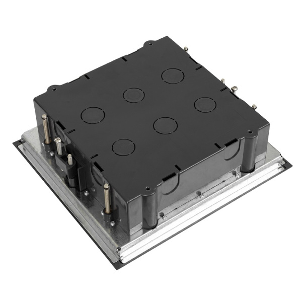 DR-PRO-015111 лючок напольный, 12 модулей, горизонтальный, пластиковая крышка, серый Datarex