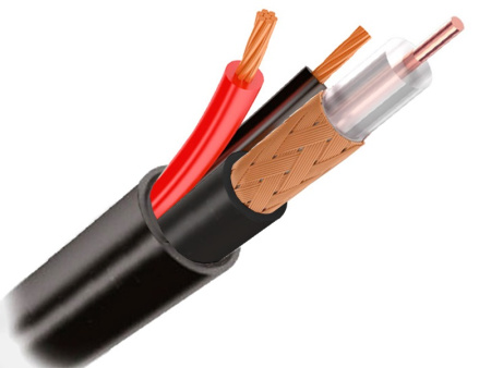 КВК-П 2х0.75 мм2 (outdoor) CCA Light кабель комбинированный для систем видеонаблюдения Optimus