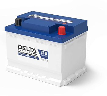 Аккумулятор автомобильный герметичный свинцово-кислотный Delta START MASTER 68 Ah EFB (12V / 68Ah / 700A CCA)
