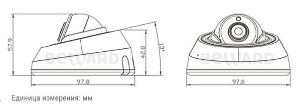 SV3210DR (3,6 мм) внутренняя купольная IP-камера видеонаблюдения со встроенным микрофоном Beward