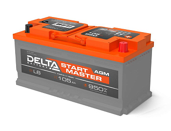 Аккумулятор Delta START MASTER 105 Ah AGM