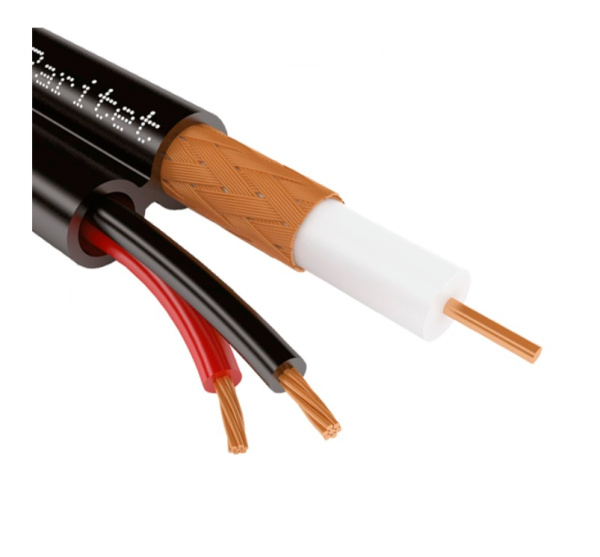 ККСВ-3 2х0,75 кабель комбинированный, для систем видеонаблюдения(40м) Паритет