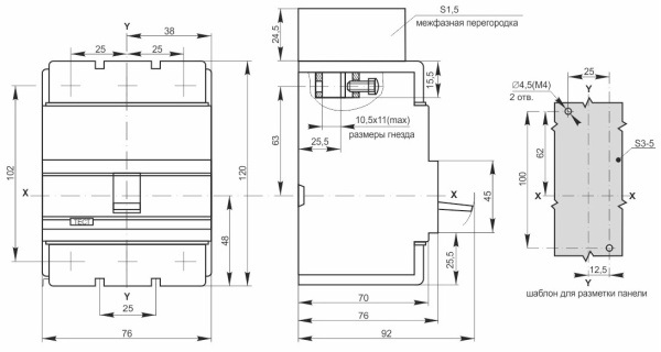 SVA10-3-0040 выключатель автоматический ВА88-32 3Р 40А 25кА IEK